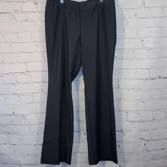 Worthington Modern Fit Trouser Dress Pants Black/Charcoal Double Clasp Size 14 - Picture 1 of 7